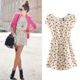 Mini Vestido Vintage Summer Fashion Primavera
