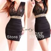 Mini Vestido Gauze Paillette nigth