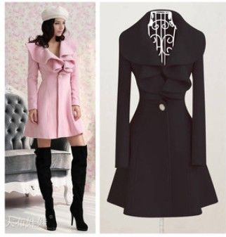 Casaco Trench Coat Ruflle