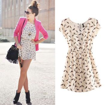 Mini Vestido Vintage Summer Fashion Primavera